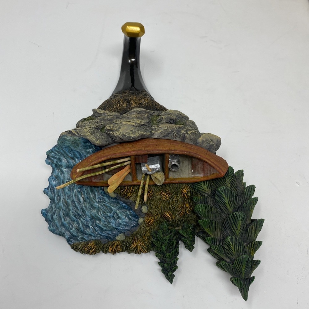 Terry Redlin WildWings Evening Solitude Resin Hang Up Wall Decor Canoe 2006 Hook - Picture 4 of 16